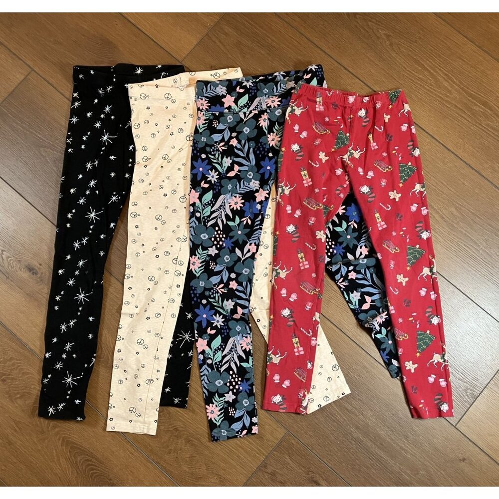 Mixed Brand Girls Graphic Print Leggings Place, Old Navy, Justice Size L (10/12)